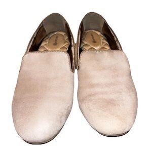 Birdies Women Size 9 Shoes Latte Suede Slip On Loafers Starling Flats Beige VGUC